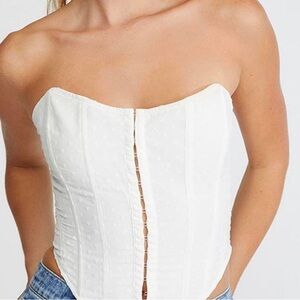 White Strapless Corset Top